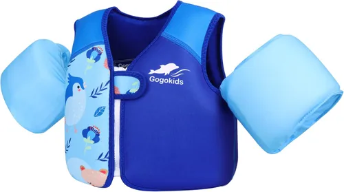 Gogokids Chaleco de natación para bebé, flotadores para niños de 33-66 libras, chaqueta de natación para niños con alas de agua para niños de 2 3 4