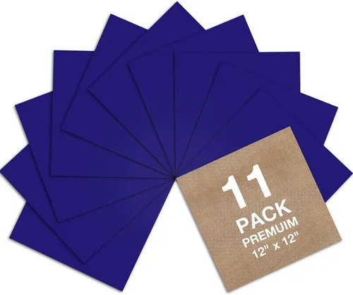 Miniatura 7 de Dysania Paquete de 10 láminas de vinilo de transferencia de calor azul real, 12 x 12 pulgadas, vinilo termotransferible para Cricut, Silhouette