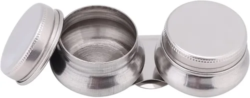 Haosie Taza de paleta de doble gota, suministros de pintura al óleo, paleta de pintura de acero inoxidable, contenedor de agua de acuarela con tapa,
