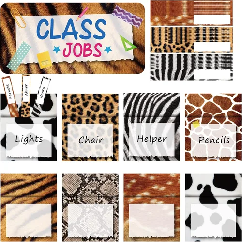 Miniatura 13 de Zonon Class Jobs Tablero de Anuncios Colorido para Trabajos de Clase Conjunto de Gráfico de Bolsillos Ayudante del Maestro Decoración de Pizarra