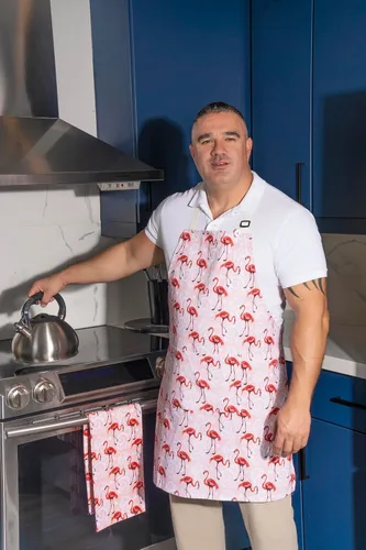 Miniatura 8 de Paquete de 1, 2 o 4 toallas de cocina vibrantes y coloridas/paños de cocina de flamenco para uso diario y decoración del hogar, diseño rojo