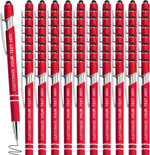 Miniatura 28 de Bolígrafos personalizados con lápiz óptico y grabado gratis, bolígrafos personalizados para negocios, graduación, aniversarios (hasta 500 unidades)