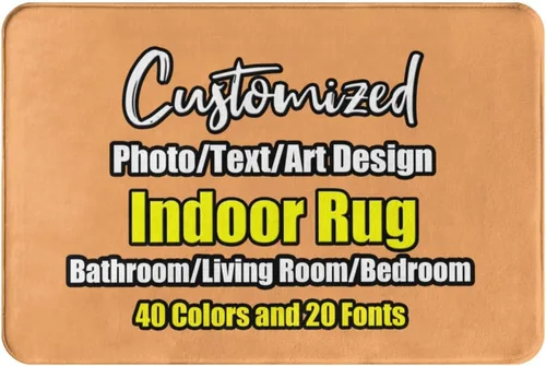 Miniatura 112 de sophiehome Customzied - Alfombras de baño con imagen de texto, alfombra de franela personalizada para interiores para el hogar, dormitorio, baño