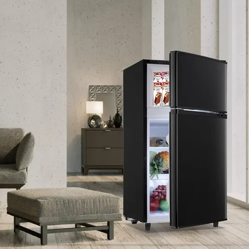 Miniatura 8 de WANAI Refrigerador compacto de 3.5 pies cúbicos de doble puerta con congelador, refrigerador pequeño con 7 modos TEMP, ahorro de energía, bajo ruido