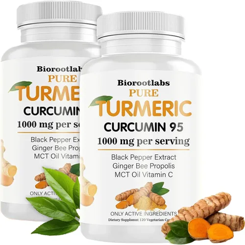 Miniatura 6 de Suplemento de curcumina de cúrcuma – 95% curcuminoides con propóleos de abeja, jengibre y pimienta negra – mejorado con vitamina C (1 unidad)