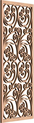 Miniatura 172 de 9 3/8"W x 24 3/8"H x 1/4"T Marilla Decorativos Paneles de Pared de Madera Calado, Abedul
