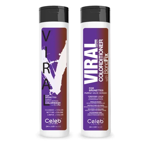 Celeb Luxury Intense Color Depositing Colorwash Shampoo + BondFix Rebuilder, tinte vegano para el cabello, a base de plantas de origen sostenible,