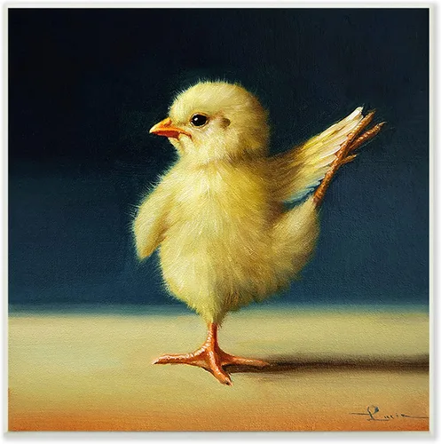 Miniatura 8 de Stupell Industries Yoga Chicks - Placa de pared divertida con diseño de animales de Lucia Heffernan, 12 x 12 pulgadas, color amarillo Chicas De Yoga