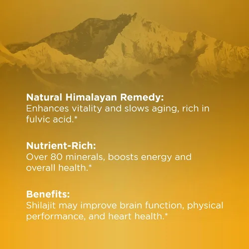 Miniatura 6 de Effective Nutra Gomitas Shilajit de 1000 mg Resina pura Shilajit para energía, cerebro e inmunidad Suplemento para hombres y mujeres Sin