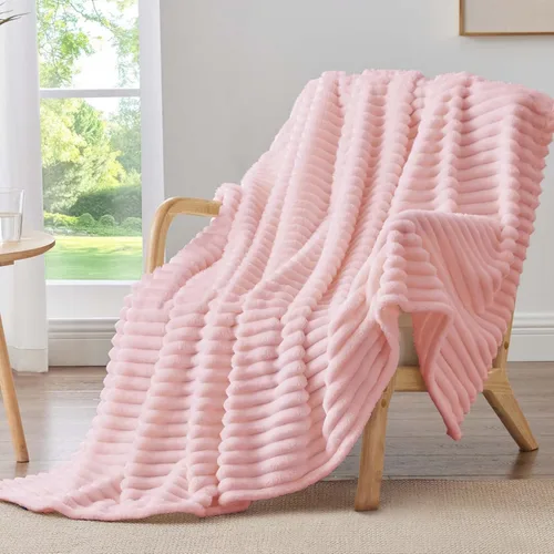 Miniatura 24 de BEDELITE Manta de forro polar para sofá, 10.58 oz/m², suave y cálida, manta acuática esponjosa, manta decorativa y de regalo para mujeres, hombres