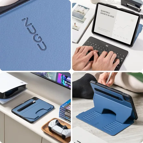 Miniatura 3 de ZUGU - Funda protectora ultra delgada para iPad Pro de 12.9 pulgadas de 5ª y 6ª generación de 2021/2022 con soporte, cubierta protectora delgada