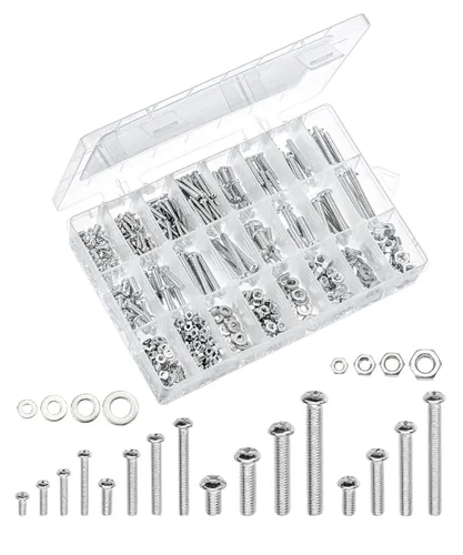 Miniatura 11 de Mr. Pen - Kit surtido de tuercas y tornillos, 113 piezas, hierro galvanizado, M4 M5 M6 Kit de tuercas y pernos métricos surtidos con caja