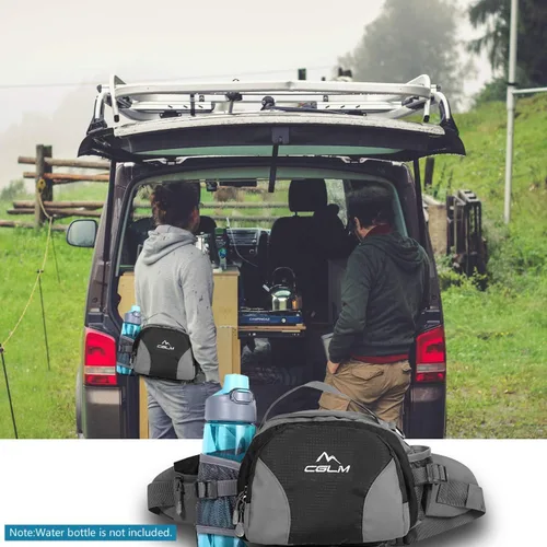 Miniatura 7 de Riñonera de senderismo con soporte para botella de agua para hombres y mujeres, al aire libre, caminar, correr, lumbar, para iPhone, iPod, Samsung