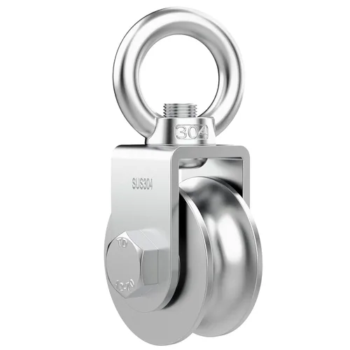 Miniatura 14 de Bloque de polea giratoria tipo U, poleas de acero inoxidable 304 para elevación de cable de cuerda de alambre, parte de equipo de gimnasio DIY