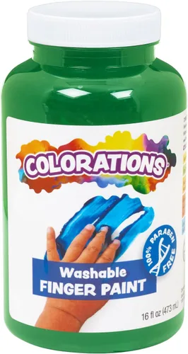 Miniatura 16 de Colorations Pinturas lavables para dedos, 16 fl oz, blancas, no tóxicas, cremosas, vibrantes, pintura para niños, manualidades, pasatiempos, Blanco