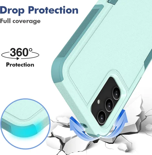Miniatura 109 de Jeylly Compatible con Samsung Galaxy A22 5G Funda, Funda Samsung A22 5G con 2pcs protectores de pantalla de vidrio templado
