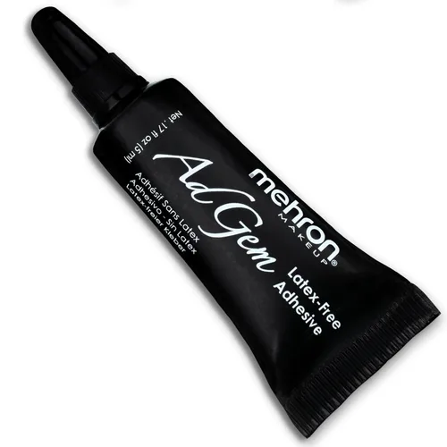 Mehron Makeup AdGem Adhesive | Pegamento sin látex para cuerpo y pestañas para pedrería y pestañas postizas | Adhesivo cosmético fuerte – 5 ml (0.17