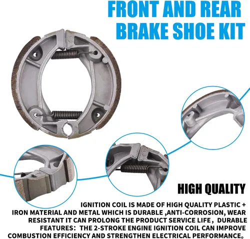 Miniatura 3 de JINGKE Kit de zapatas de freno delanteras y traseras para Honda CR60 XR70 CRF70F CR80 XR80 CRF80F XR100R CRF100F