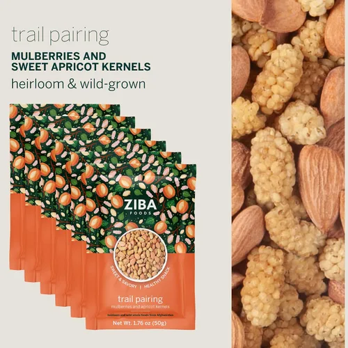 Miniatura 4 de Ziba Foods Trail Pairing - Mezcla de granos de albaricoque dulce y moras secas, sin OMG, vegano, apto para 30 integrales y paleo, alto en fibra
