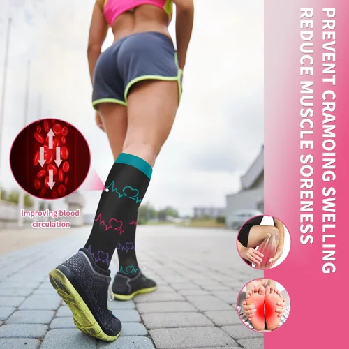 Miniatura 53 de Sooverki - Calcetines de compresión de cobre para circulación, para mujeres y hombres, 6 pares, para correr, atletismo, medicina, enfermería, viajes