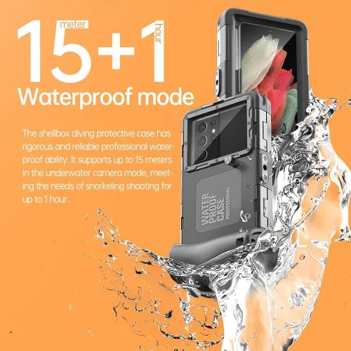 Miniatura 6 de Hllhunkhe Funda universal subacuática para esnórquel, buceo profesional, impermeable, para iPhone 7-17 Pro/Pro Max/Plus/Mini, Galaxy S10-S25
