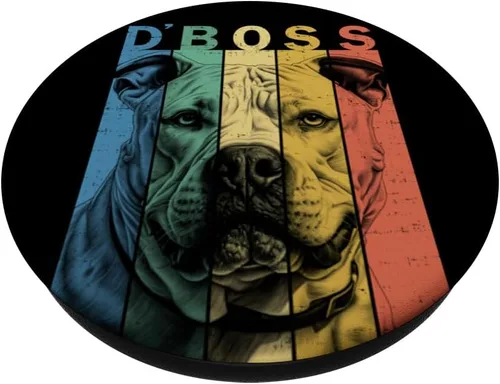Miniatura 2 de The Funny Dogo Argentino Boss Mom Dad Dog Lover PopSockets Standard PopGrip
