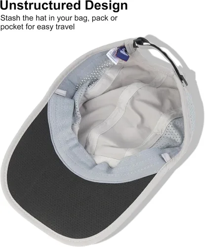 Miniatura 7 de GADIEMKENSD Sombrero plegable para hombre de ala larga con protección solar UPF 50+ Plegable Gris Claro