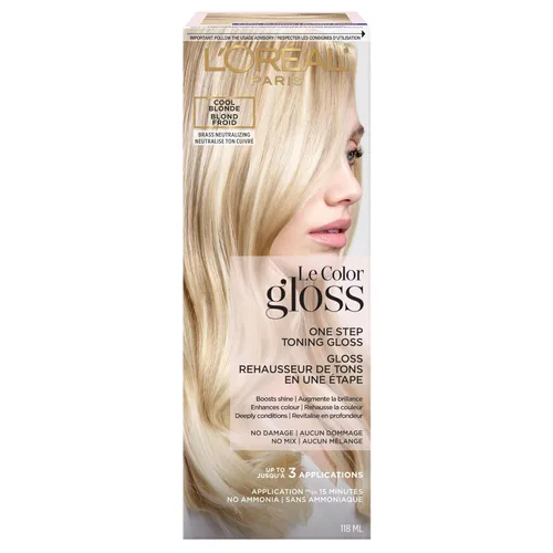 Miniatura 14 de L'Oreal Paris Le Color One Step Toning Hair Gloss, Castaño Frío, 4 onzas Fresco Morena
