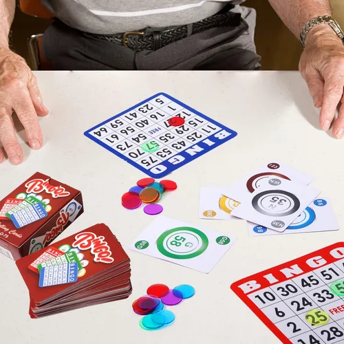 Miniatura 6 de GSE Games & Sports Expert Tarjetas de bingo reutilizables con revestimiento de plástico, 3.5 x 2.5 pulgadas, tamaño de póquer, baraja de tarjetas
