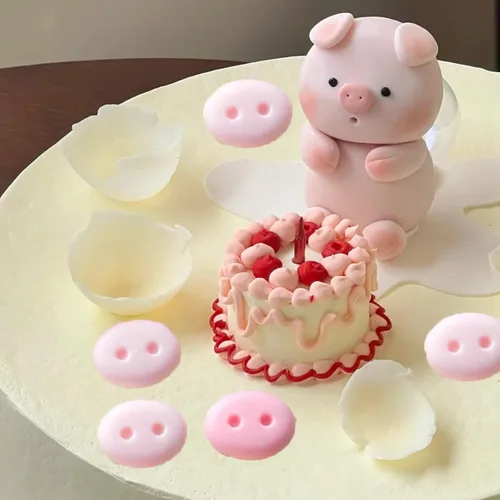 Miniatura 4 de 1 molde de silicona para decoración de pastel de nariz de cerdo, molde de silicona de chocolate para nariz de animal, para cocina, hornear, Moldes