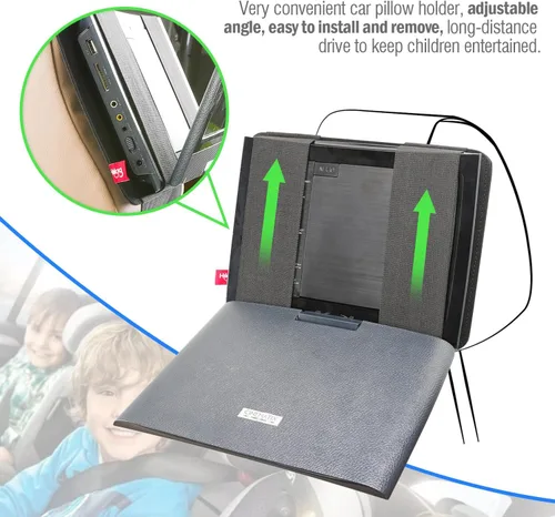 Miniatura 4 de Qenker - Soporte para reposacabezas para reproductor de DVD, portátil, para montaje en reposacabezas del asiento trasero del coche, para reproductor