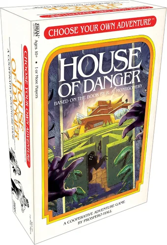 Asmodee Elige tu propia aventura: Juego de mesa Casa del Peligro - Embárcate en un peligroso viaje en esta aventura narrativa cooperativa, Edades
