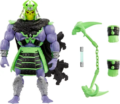 Masters of the Universe Origins Turtles of Grayskull Skeletor Figura de Acción Articulable de Juguete, Tortugas Ninja Mutantes Adolescentes y Motu