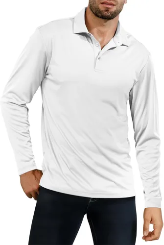 Miniatura 2 de JOYMASAR Camisas de golf para hombre - Polo de manga corta sólido que absorbe la humedad