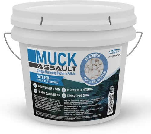 Muck Assault - Pellets eliminadores de lodos – Digestor natural con enzimas bacterianas beneficiosas para limpiar el agua turbia y eliminar el olor