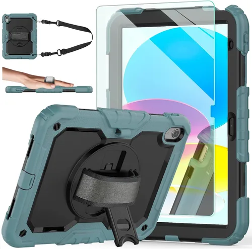 Miniatura 17 de Funda para iPad de 9ª/8ª/7ª generación, funda para iPad 10.2 2021/2020/2019, [a prueba de niños] ambison funda protectora de cuerpo completo