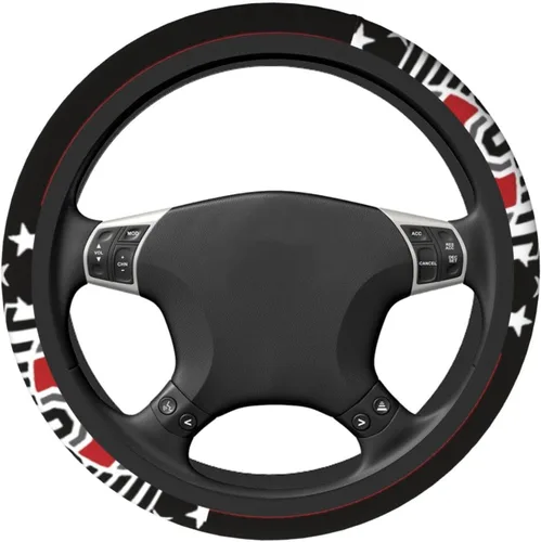 Miniatura 10 de La funda protectora universal elástica para volante estilo vintage de los años 80 y 90 es resistente al calor y antideslizante, adecuada