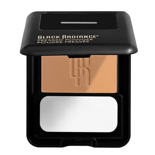 Miniatura 2 de Black Radiance Polvo prensado, acabado mate rico en pigmentos para tonos de piel claros, compacto absorbente de aceite con espejo y esponja