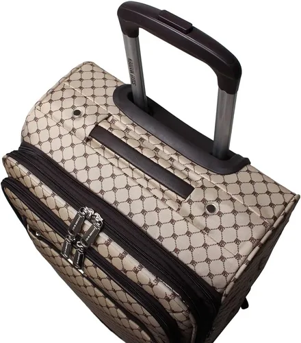 Miniatura 39 de Steve Madden Equipaje de diseñador, Chalet Gris Claro, Juego de maleta giratoria ligera expandible de 3 piezas - Juego de viaje