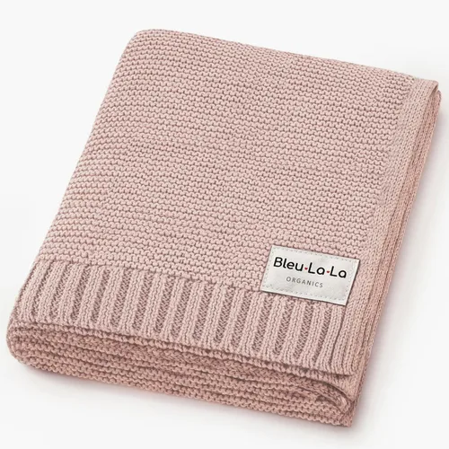 Miniatura 27 de Heritage Knit Manta Envolvente de Recepción de Algodón Orgánico para Niñas - Manta Envolvente Edredón de Punto de Algodón Orgánico de Lujo 100% 04