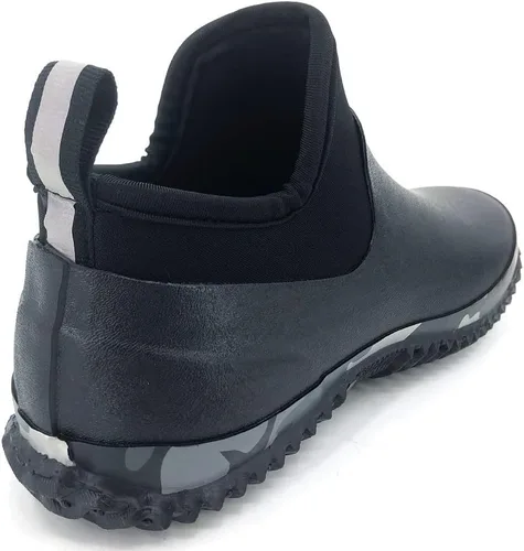 Miniatura 10 de SYLPHID Zapatos de jardín para hombre, zapatos de lluvia impermeables de neopreno para campamento, cuidado del césped, jardinería y trabajo