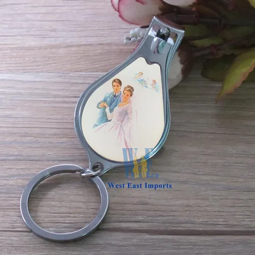 Miniatura 5 de 12 piezas de boda llavero favor Correo Clipper embotellador abridor Nuestro Boda