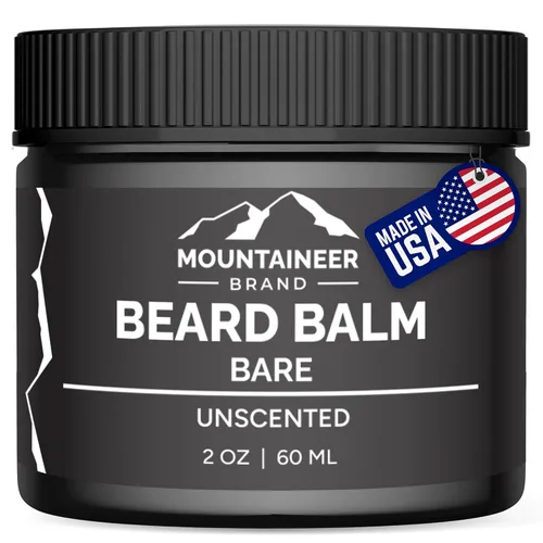 Mountaineer Brand Bálsamo natural para barba sin perfume | Mantequilla de barba para hombres | Condimentador sin enjuague | Hidrata, suaviza y