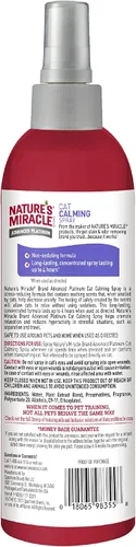 Miniatura 3 de Aerosol calmante para gatos de Nature’s Miracle, 8 onzas, fórmula para reducir el estrés para gatos Multi colorido