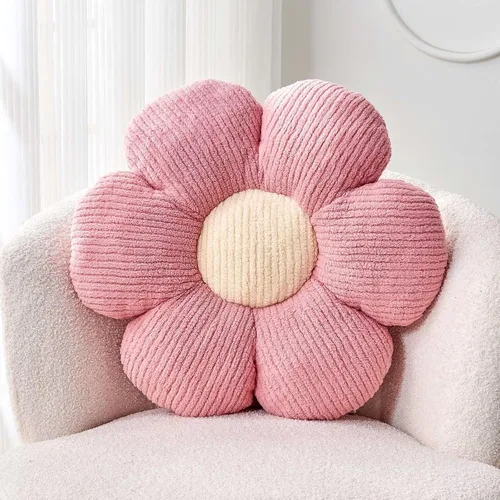 Miniatura 13 de Kcvvcr Almohada Decorativa de Flores, Almohada de Suelo Suave Blanca con Forma de 14.9" para Decoración del Hogar, Lindas Almohadas Decorativas