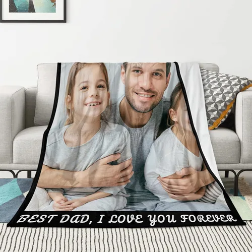 Miniatura 2 de Youltar Regalos para papá, manta personalizada con foto, regalos personalizados para el Día del Padre, regalos de cumpleaños para papá de parte