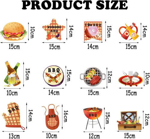 Miniatura 2 de 48 remolinos colgantes para barbacoa para patio trasero, fiesta de picnic de verano, parrilla de hamburguesa de doble cara, decoraciones de fiesta
