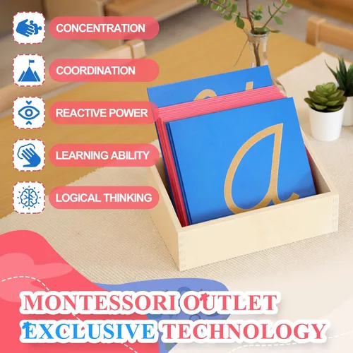 Miniatura 4 de MONTESSORI OUTLET Caja para las letras de papel de lija