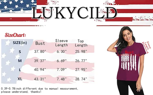 Miniatura 5 de Graphic Tees for Women Patriotic Shirts for Women Short Sleeve Tshirts Shirts Summer Casual Tee Tops