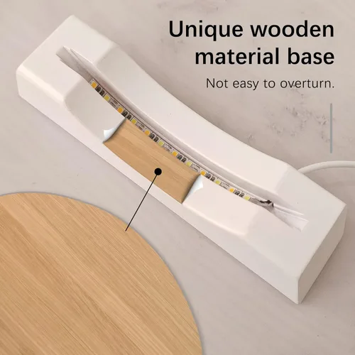 Miniatura 4 de Akaco Sand Art - Movimiento líquido con luz, base de madera blanca, pintura de flujo de vidrio móvil, 3 colores cambiantes, lámpara de mesa de Rosado